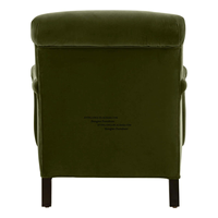 Fauteuil de salon moderne de luxe en velours vert capitonné pour salon, chambre, hall d'hôtel, appartement, style détente