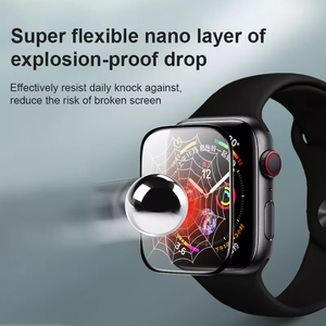 Protecteur d'écran en verre trempé à bord incurvé 3D bon marché pour Apple iWatch 3-8 SE Smart Watch - Product Image 6