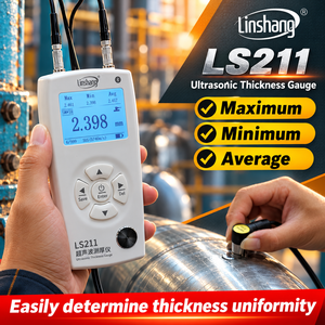 เครื่องวัดความหนาผนังแบบดิจิตอลพกพา รุ่น LS211 พร้อมหน่วยมิลลิเมตร/นิ้ว และการวัดแบบหลายหัววัด สำหรับการทดสอบโลหะ - Product Image 5