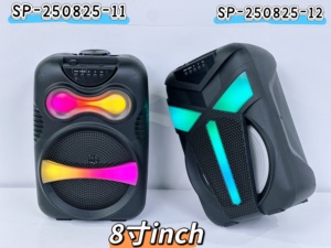 Altavoz Bluetooth portátil RGB de 8 pulgadas Altavoz inalámbrico de mano de 12W con TWS FM USB MIC Tipo <span class=keywords><strong>C</strong></span> Sonido recargable para exteriores - Product Image 5