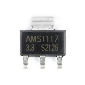 ชิปประมวลผลแขนชิป IC SOT-223 AMS1117 AMS1117-1.2 AMS1117-1.5 AMS1117-1.8 AMS1117-2.5 AMS11 AMS1117-5.0 AMS1117-3.3ใหม่ดั้งเดิม