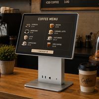 Terminal de point de vente tactile tout-en-un Android à double écran en aluminium ultra-fin TouchWo 15,6 pouces pour restaurant, hôtel, commerce de détail