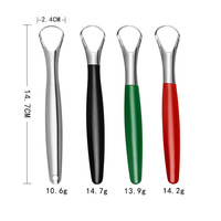 Nettoyant de Langue en Acier Inoxydable en Forme de U, Lot de 3 Outils d'Hygiène Buccale pour Nettoyage de la Langue, Élimination des Dépôts et Prévention de la Mauvaise Haleine