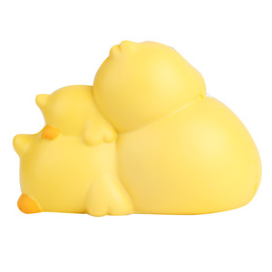 Cartoon Animal Parent Child Duck Shape Stress Relief Slow <b>Rebound</b> Toy Figurine TPE Material - Product Image 3