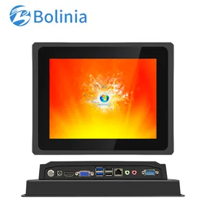 Wholesale price 10.4 inch touchscreen pc monitor RS232 X86 generation4 i5 industrial all in one pc waterproof panel pc