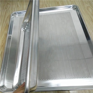 Accesorios <span class=keywords><strong>de</strong></span> panadería alta bandeja perforada <span class=keywords><strong>de</strong></span> aluminio Sartenes para hornear para Pizza hogar restaurante acero silicona cerámica - Product Image 3