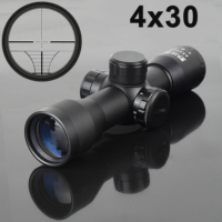 Optical Sight 4X30 Metal Red Green Cross Hair for Outdoor Hunting and Shooting Competitions Waterproof & Shockproof
