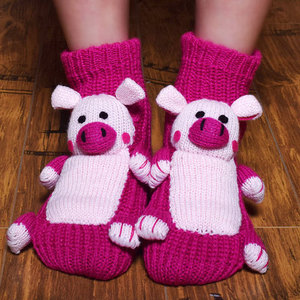 Femme Femme Femme Filles Hiver Nouveauté Full Body 3D Animal Serpent Poulet Cochon Intérieur Chambre Maison Anti-dérapant Chaussons Chaussettes - Product Image 3