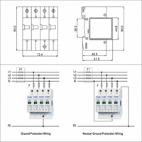 Parafoudre domestique AC SPD 1P 2P 3P 4P 40kA 220V, dispositif de protection contre les surtensions basse tension, directement de l'usine