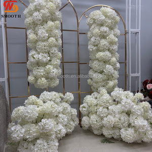 Smooth Pure White Hydrangea <b>Artificial</b> <b>Flower</b> Set Decor Handmade Wedding Backdrop Reusable Classic Style - Product Image 1