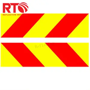 135 מ""מx565 מ""מ צהוב אדום אזהרה חומר סרט רעיוני לוחות סימון אחוריים מדבקה רעיוני למשאית