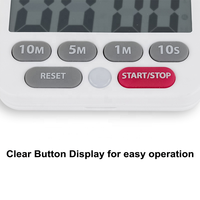 Minuterie électronique LCD CE & RoHS avec thermo-hygromètre et calendrier, horloge numérique en plastique ABS, réveil numérique, minuterie de cuisine numérique