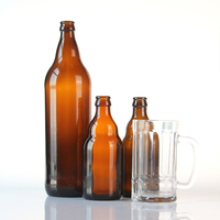 Bouteilles de bière en verre de forme personnalisée de luxe de 330Ml 640Ml pour la mise en bouteille de la bière