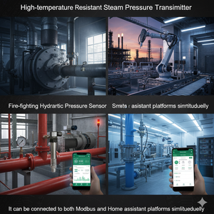 เครื่องส่งสัญญาณแรงดันไอน้ำทนอุณหภูมิสูงเชื่อมต่อพร้อมกัน200เซ็นเซอร์ความดันหม้อไอน้ำ0.2C - Product Image 5