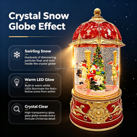 Lanterne LED de Noël scintillante en gros avec musique, cabine téléphonique, train, carrousel, décoration de table, cadeau de vacances