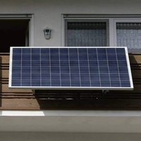 Système de montage solaire photovoltaïque pour balcon d'appartement, angle et taille personnalisables, support mural en aluminium anodisé argenté réglable, mini support photovoltaïque pour maison