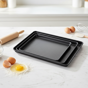 ถาดอบขนมปังฟอคคาเซียแบบไม่ติดกระทะ เป็นมิตรกับสิ่งแวดล้อม รูปทรงสี่เหลี่ยมผืนผ้า ทำจากโลหะ สำหรับใช้ในบ้านและร้านอาหาร - Product Image 1