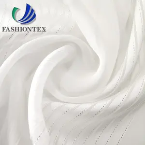 Fashiontex 75D锦缎勒克斯提花金色金属缎带100% 涤纶银勒克斯雪纺面料