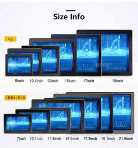 IP65 không thấm nước nhôm 10.4 15 21.5 27 inch Bảng điều chỉnh PC Wall Mount 1080P HD điện trở/cảm ứng điện dung màn hình công nghiệp màn hình - Product Image 2