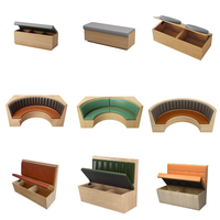 Ensemble de Mobilier de Restaurant de Luxe, Meubles Commerciaux Modernes, Banquette en Cuir pour Café Restauration Rapide, Cabine de Sièges de Restaurant