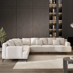 Luxury Italian Corner <b>Sofa</b> Set Living Room Furniture Sectional Modern Fabric L Shape <b>Sofa</b> Cheap Price - Product Image 1