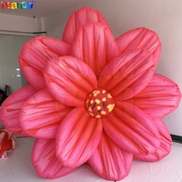 Décoration d'événement de fête géante de haute qualité fleur gonflable rouge rose Bule pour l'extérieur