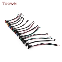 Toowei bouton poussoir micro interrupteur avec plastique léger ip67 12mm 3a 250v pour voiture bateau avec fils momentané