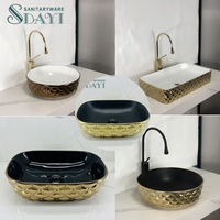 SDAYI 2024 nouveau Design de luxe populaire diamant bol en céramique salle de bain WC sans rebord mural suspendu suspendu noir mat doré toilette