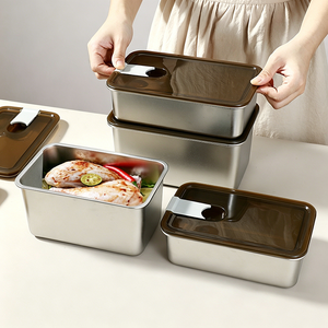 Boîte à lunch personnalisée en acier inoxydable 304, scellée, compatible micro-ondes, avec couvercle en plastique pour four à micro-ondes - Product Image 1