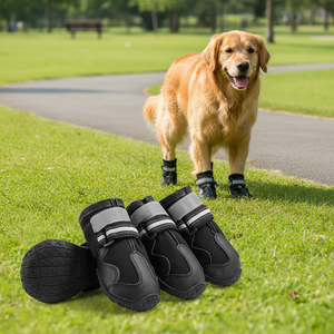 Ensemble collier, laisse et harnais lumineux pour chien, lumières élégantes, porte-clés « Je suis le patron », polyester doux, tendance, toutes saisons, pour les promenades nocturnes - Product Image 5