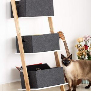 Panier de rangement <span class=keywords><strong>en</strong></span> feutre pour livres, pliable, pour bébé et enfant, 3 pièces, extra large - Product Image 4