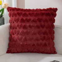 Cœur géométrique minimaliste moderne et housse de coussin carrée à motifs floraux coussin en peluche pour la maison salon canapé utilisation
