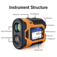 Télémètre laser de golf OEM C01 - Télémètre numérique avec protection IP65, précision de 0,1 m, portée de 5 à 600 m, utilisation en plein air pour la chasse