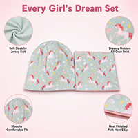 Ensemble 2 pièces bonnet et cache-cou tricoté pour enfants, ajustable, motif animal de dessin animé, pour le ski et les activités de plein air, avec logo personnalisé - Ensembles en jersey chaud à boucles