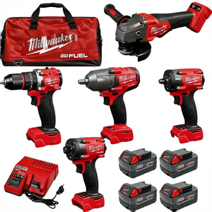 Ensemble d'outils électriques multifonction 10-en-1 avec <span class=keywords><strong>batterie</strong></span> au lithium 18,5 Ah et chargeur – Kit d'outils électriques domestiques polyvalents - Product Image 1