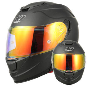 Fábrica de China, venta al por mayor, <span class=keywords><strong>casco</strong></span> de motocicleta de deportes de motor ligero plegable rojo de cara completa certificado para hombre Unisex - Product Image 6