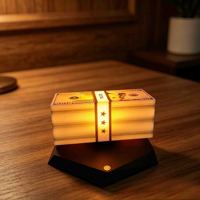 Lámpara de Levitación Magnética HCNT con Control Táctil de Dólares Estadounidenses (USD) y 3 Colores de Luz, Decoración Creativa para el Hogar, Regalo de Cumpleaños, Luz con Diseño de Billete