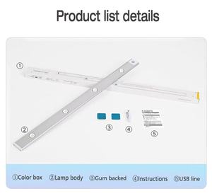 LED Sensor <b>Night</b> <b>Light</b> Easy Installation <b>Rechargeable</b> Living Room Home Lighting For Indoor Kitchen Cabinet Closet Use - Product Image 3