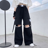 Pantalon Cargo décontracté à fermeture éclair pour femme