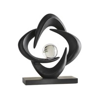 Sculpture créative en résine, ornement boule de cristal, décoration de bureau, décoration personnalisée pour la maison, cadeau pour le bureau et le salon, directement de l'usine