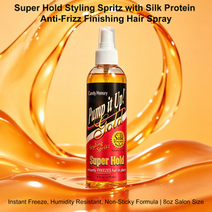 Großhandel Gold Styling Spritz Super Starker Halt Haarstyling-Spray Verhindert Haarwiederzugsphänomene für Flechter - Product Image 3
