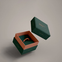 Boîte rigide en carton pour emballage de montres et bijoux de luxe sur mesure, écologique, avec revêtement UV, pelliculage mat et gaufrage, pour bagues