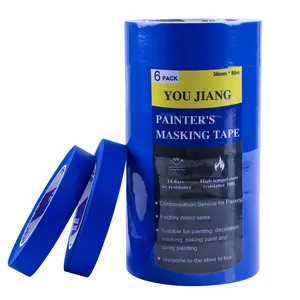 YOU JIANG 2 Inch 3m Anti- UV 14 Days Painter Tape Car Automotive Blue Painters Tape Removal Washi Masking Tape For Painting