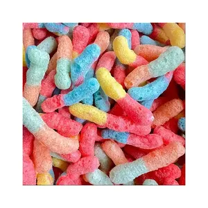 Đảng hương vị Quà Tặng đóng băng khô Gummy chua Worms Kẹo Kẹo Kẹo