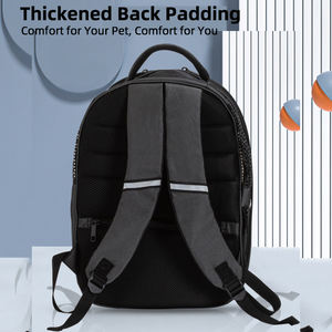 กระเป๋าเดินทางแบบใสระบายอากาศได้ดีกระเป๋าเป้สะพายหลังแบบมีฟองสำหรับใส่สุนัขแมวสัตว์เลี้ยงสายการบิน - Product Image 6