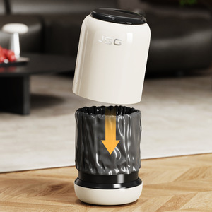 Cubo de basura cilíndrico JSG de 2 kg con tapa a presión para uso en interiores - Product Image 2