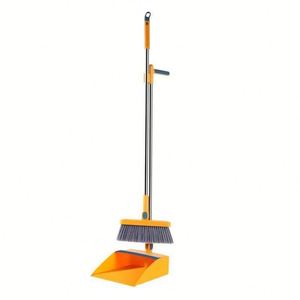 <span class=keywords><strong>2023</strong></span> nuevo juego de escoba plegable para el hogar de interior recogedor pala de basura escoba de barrido de pelo con cabeza de cerdas bolsa empaquetada de palo de acero - Product Image 1