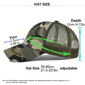 Casquette de baseball sportive haut de gamme pour hommes et femmes avec dos en maille camouflage, imprimé opérations spéciales, protection solaire et ajustement confortable - Product Image 3