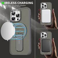 Coque de téléphone Béquille magnétique Promax 16Pro pour iPhone 15 14 Plus 13 12 11 Pro Housse de protection antichoc avec charge sans fil