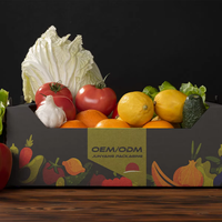 Boîte à fruits en carton auto-élevable recyclable, gaufrage, pelliculage mat, forme personnalisable, sans danger pour les aliments pour bébés, idéale pour les cadeaux et la vente au détail
